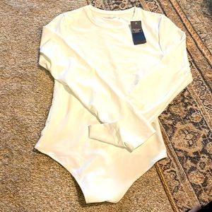 New with tags! Abercrombie & Fitch long sleeve white bodysuit